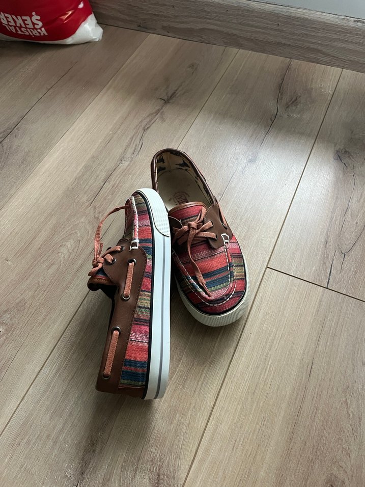 Kadın Çok Renkli Bağcıklı  Rahat Ayakkabı - Görsel 2