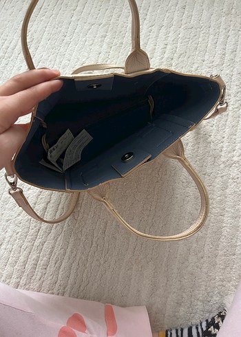 Bej Deri Kadın Çanta - Görsel 3