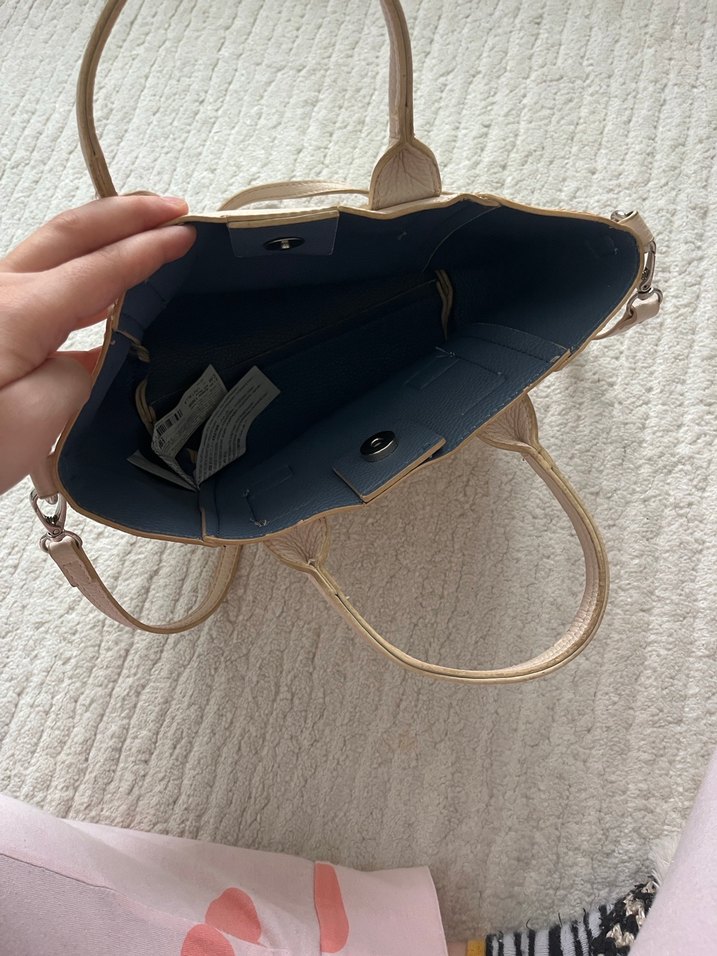 Bej Deri Kadın Çanta - Görsel 3