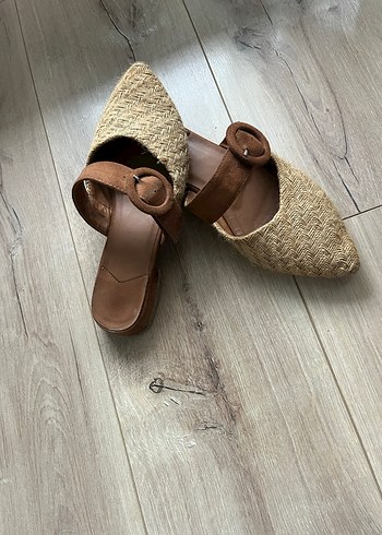 Bej Örgü Kadın Terlik - Görsel 2