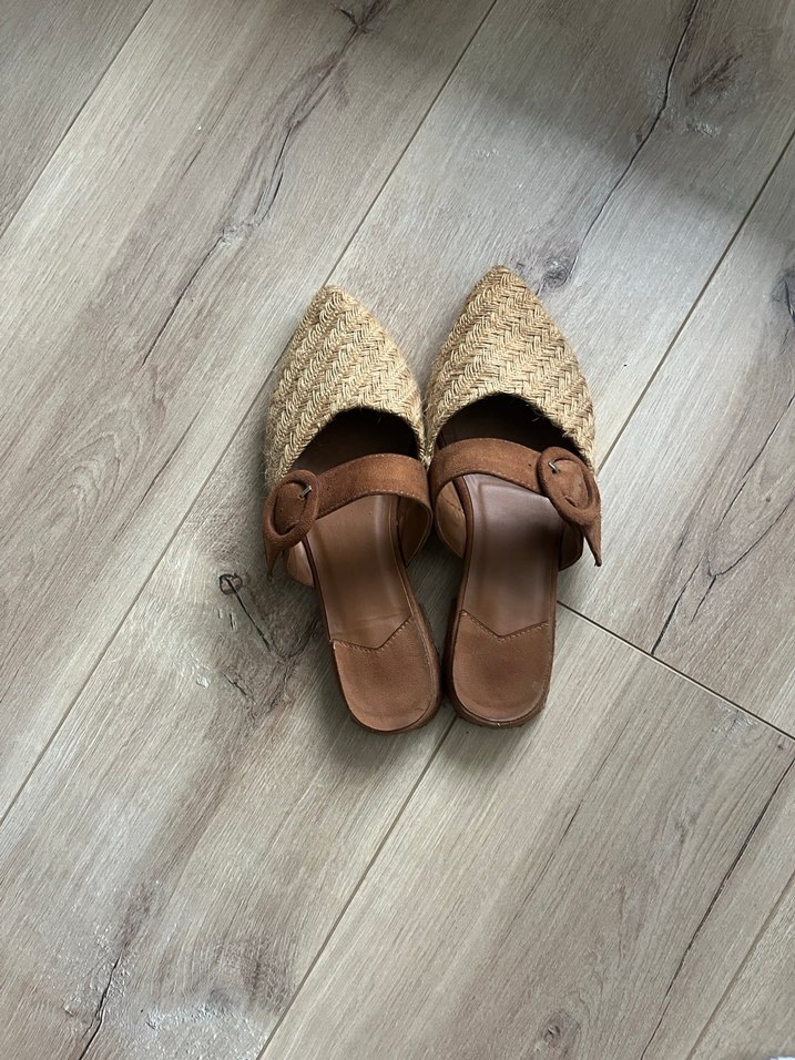 Bej Örgü Kadın Terlik - Görsel 3
