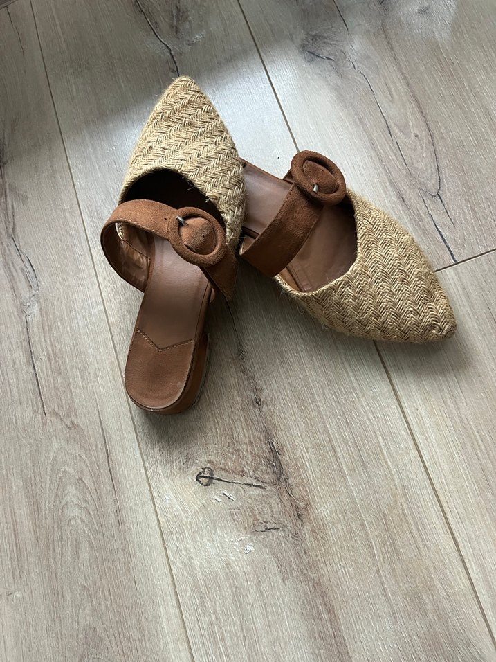Bej Örgü Kadın Terlik - Görsel 2