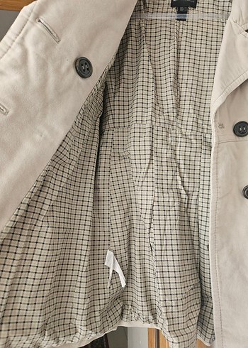 Bej Düğmeli Midi Trençkot - Görsel 5