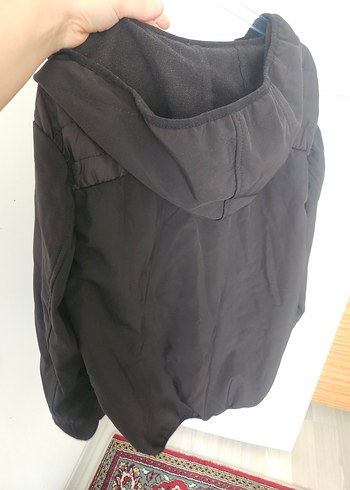 Siyah Kapüşonlu Erkek mevsimlik mont - Görsel 5