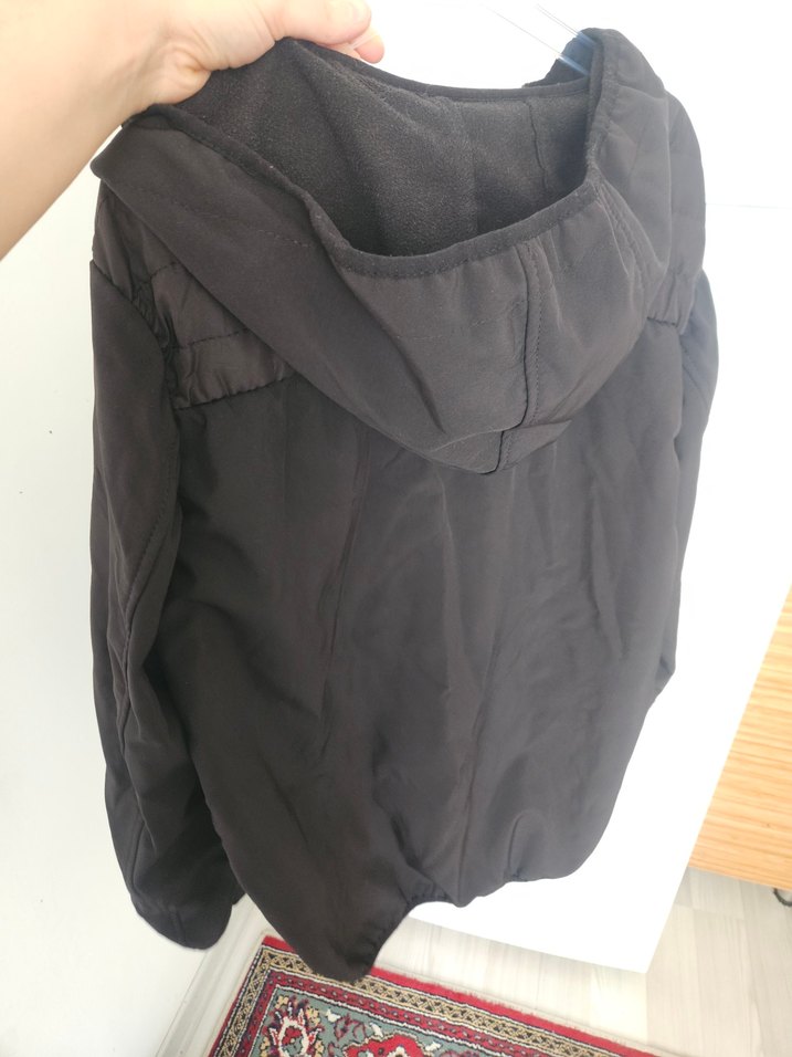 Siyah Kapüşonlu Erkek mevsimlik mont - Görsel 5