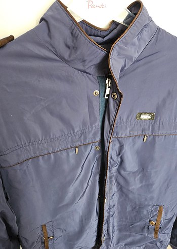 Düğmeli Mavi Erkek Midi Ceket - Görsel 2