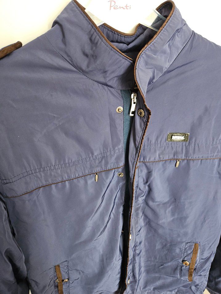 Düğmeli Mavi Erkek Midi Ceket - Görsel 2