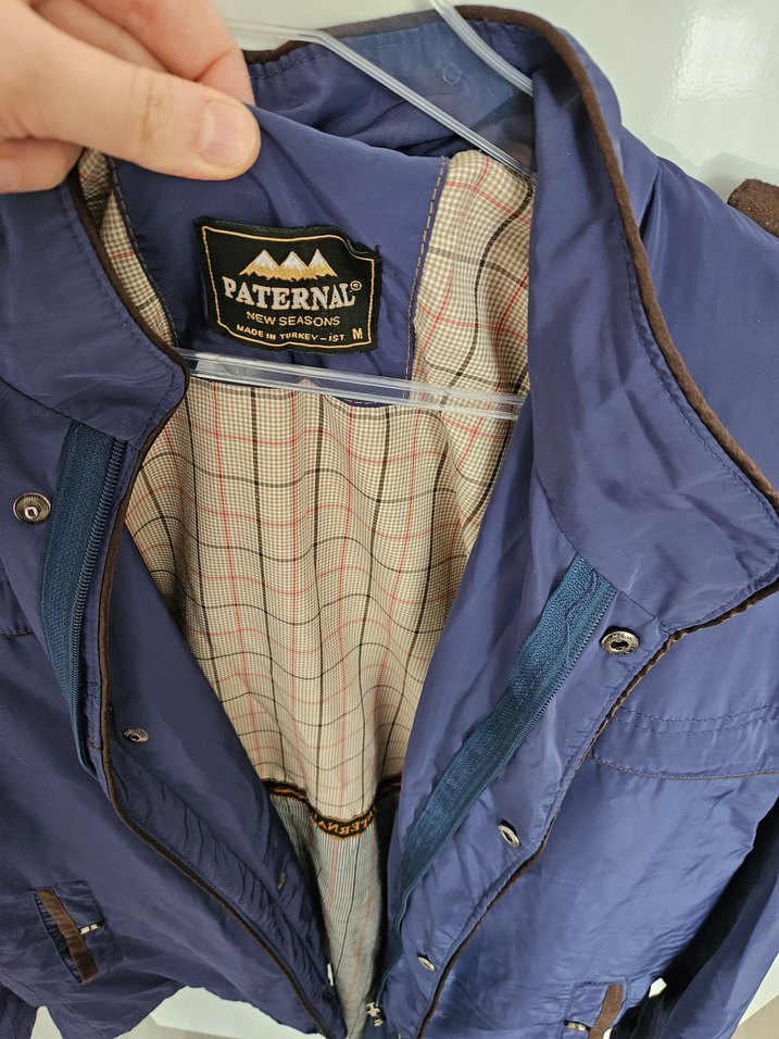 Düğmeli Mavi Erkek Midi Ceket - Görsel 4