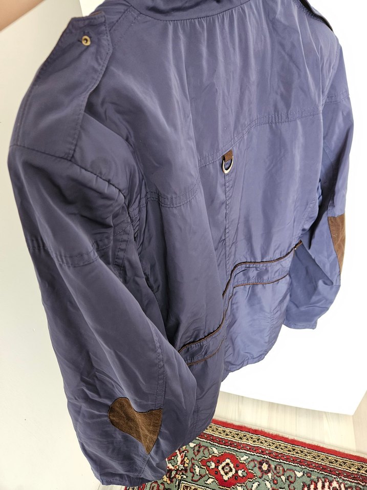 Düğmeli Mavi Erkek Midi Ceket - Görsel 3