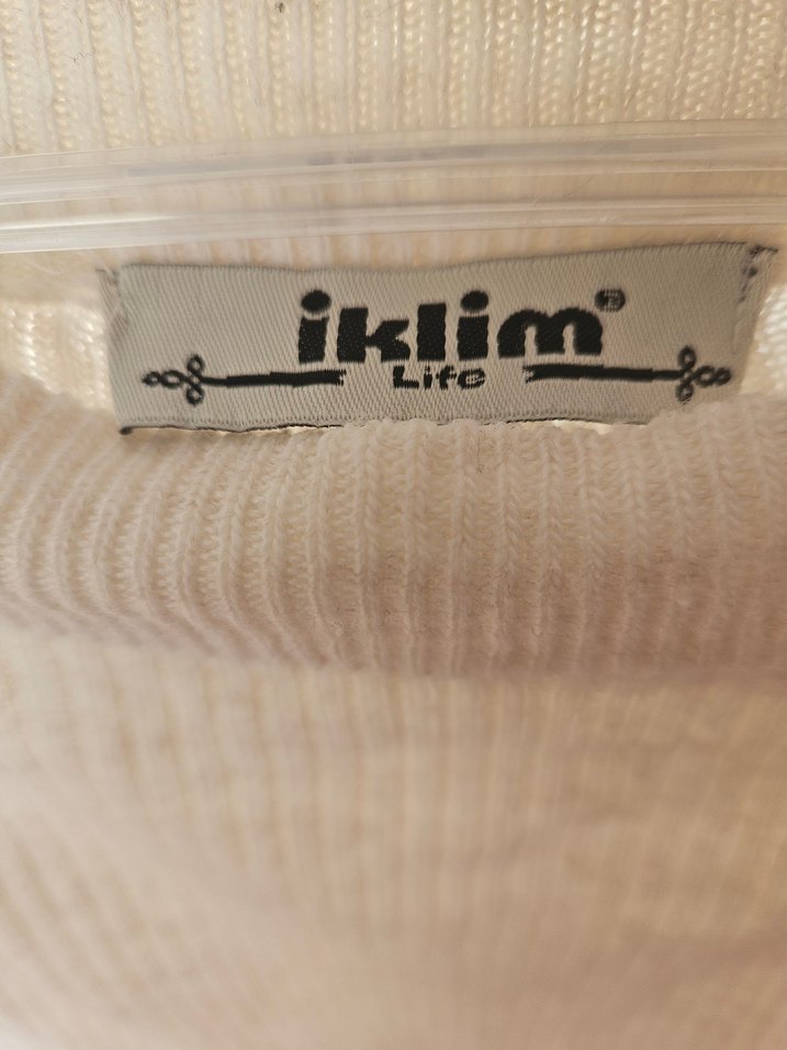 Bej Kadın Triko Boğazlı Kazak - Görsel 3