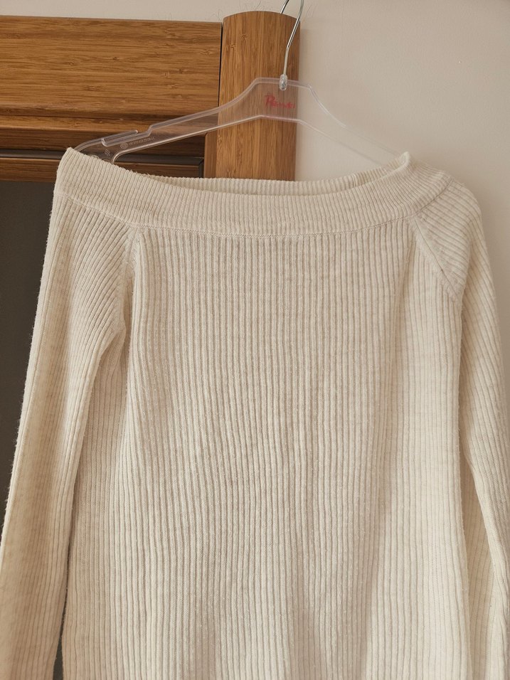 Bej Kadın Triko Boğazlı Kazak - Görsel 2