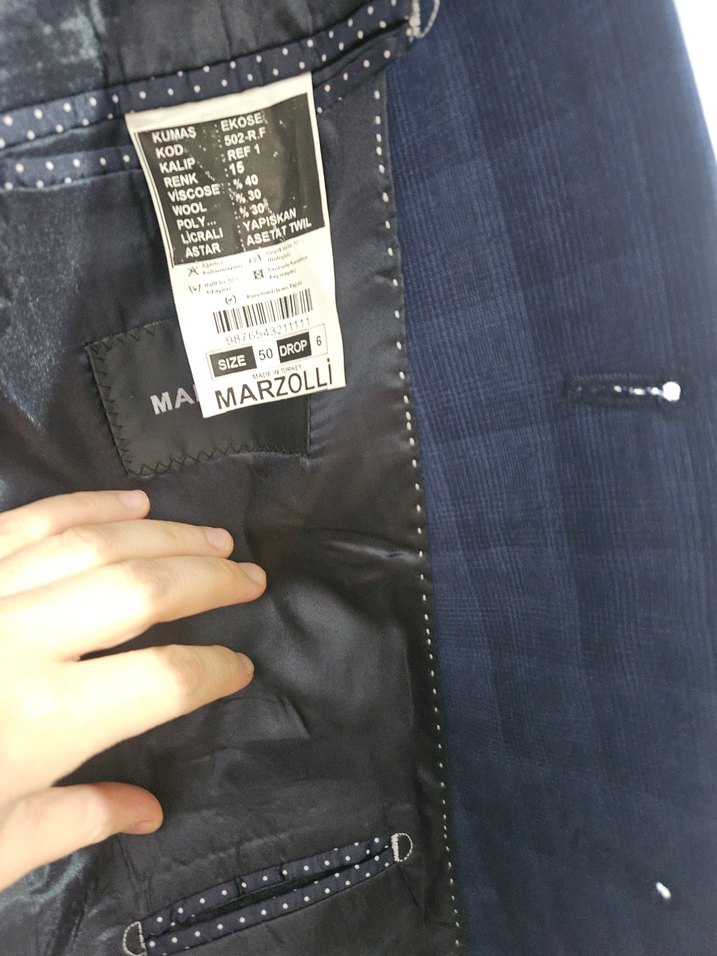 Erkek Lacivert Modern Klasik Takım Elbise - Görsel 5