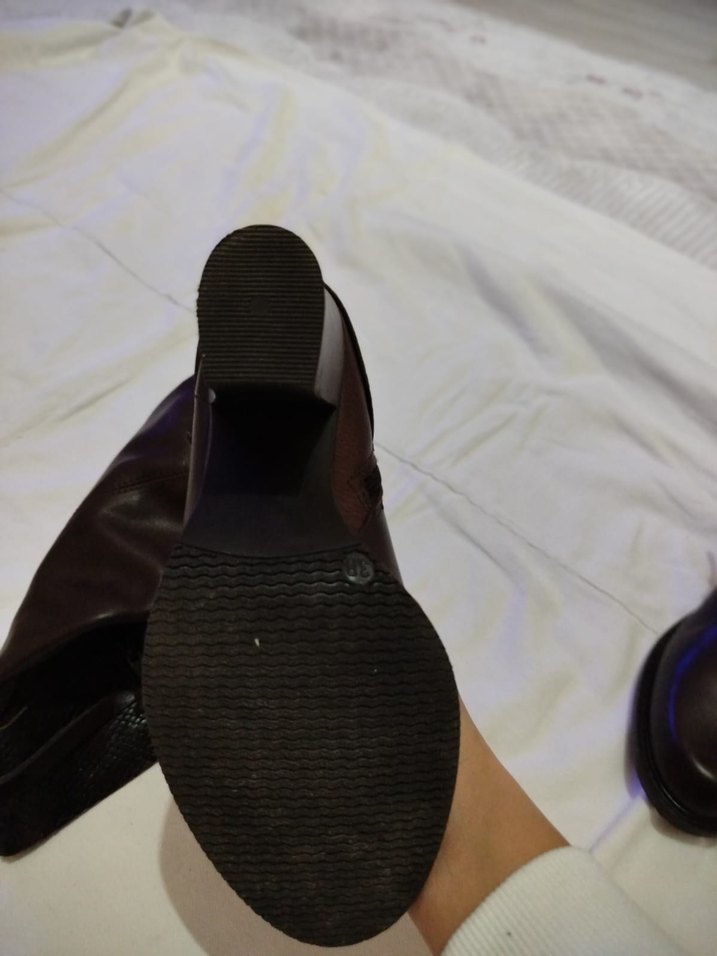 Kahverengi Yılan Derisi Desenli Kadın Dizüstü Bot - Görsel 2