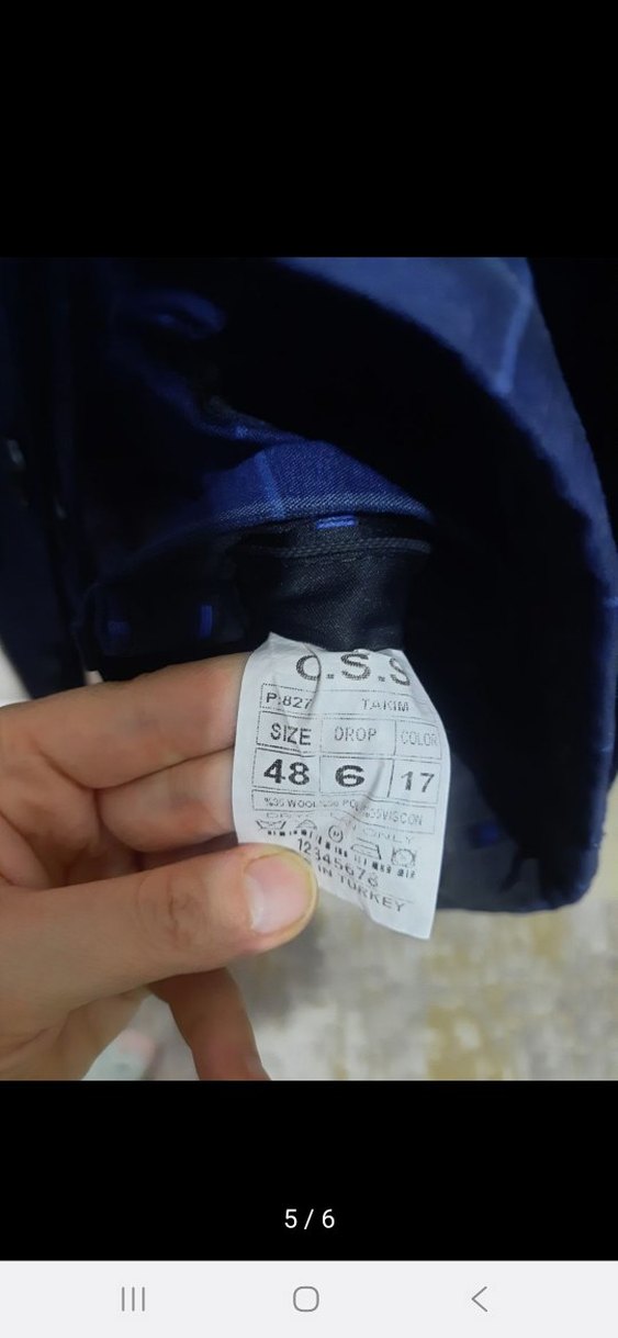 Lacivert Ekose Desenli Modern Klasik Takım Elbise - Görsel 3