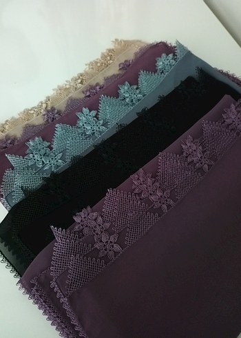 Dantel Detaylı Çok Renkli Kadın Şal - Görsel 6