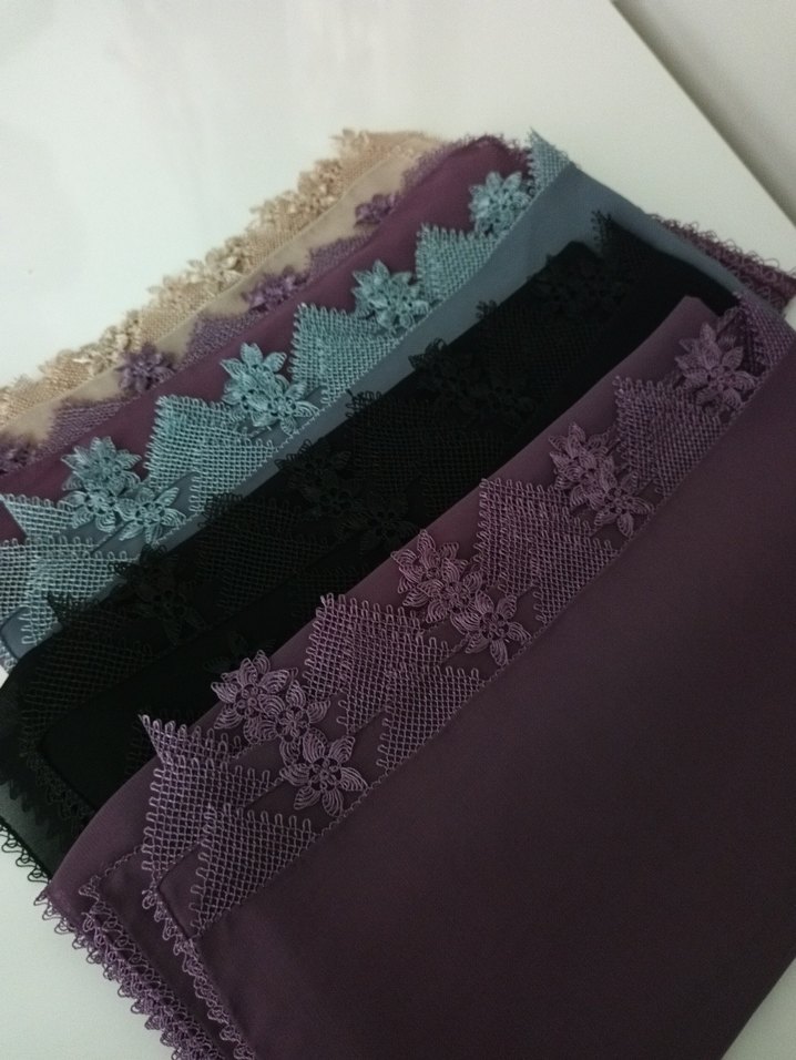 Dantel Detaylı Çok Renkli Kadın Şal - Görsel 5