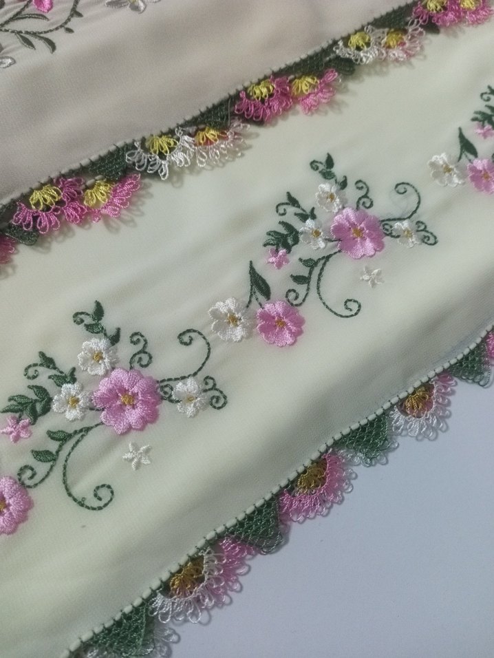 Dantel İşlemeli Vintage Kadın Şalı - Görsel 4