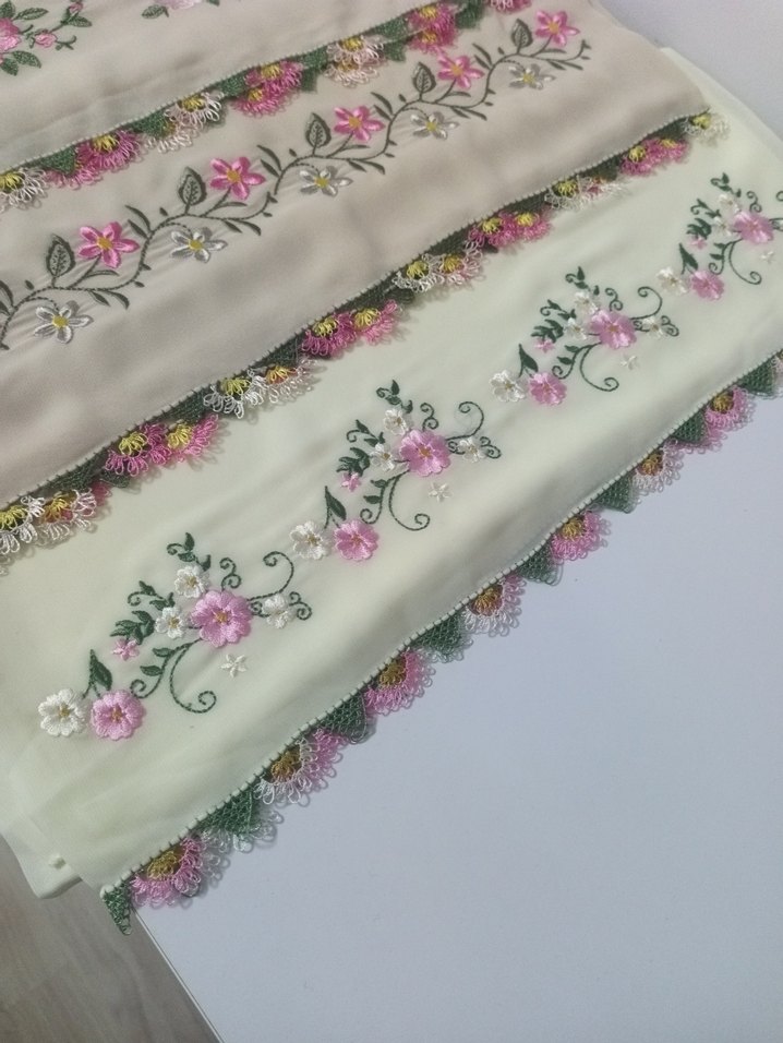 Dantel İşlemeli Vintage Kadın Şalı - Görsel 2