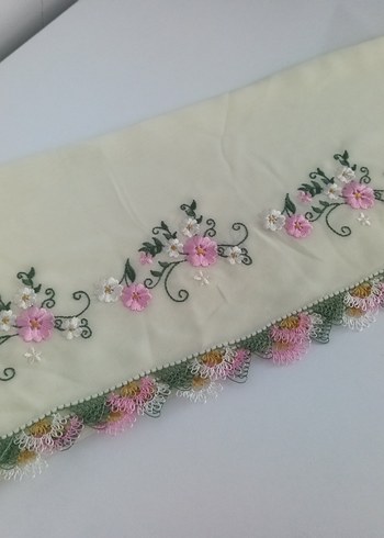 Dantel Detaylı Beyaz Kadın Fular - Görsel 10