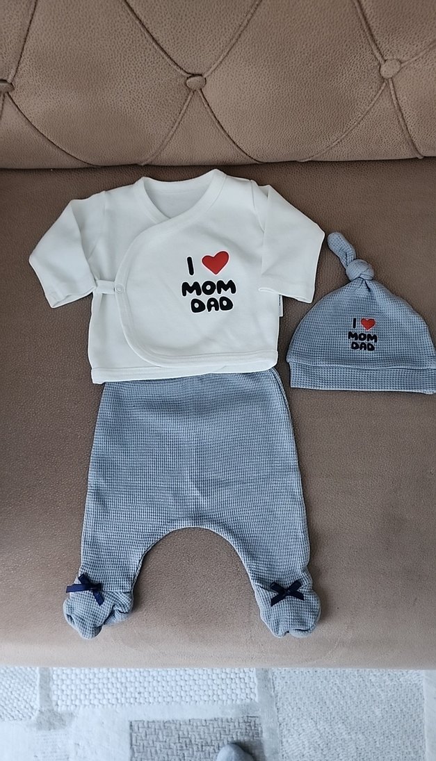 Erkek Bebek 3'lü ZıbınTakım - Görsel 2