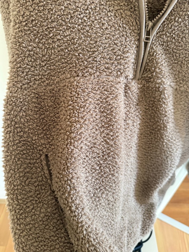 Kadın Gri Polar Yarım Fermuarlı Sweatshirt - Görsel 4