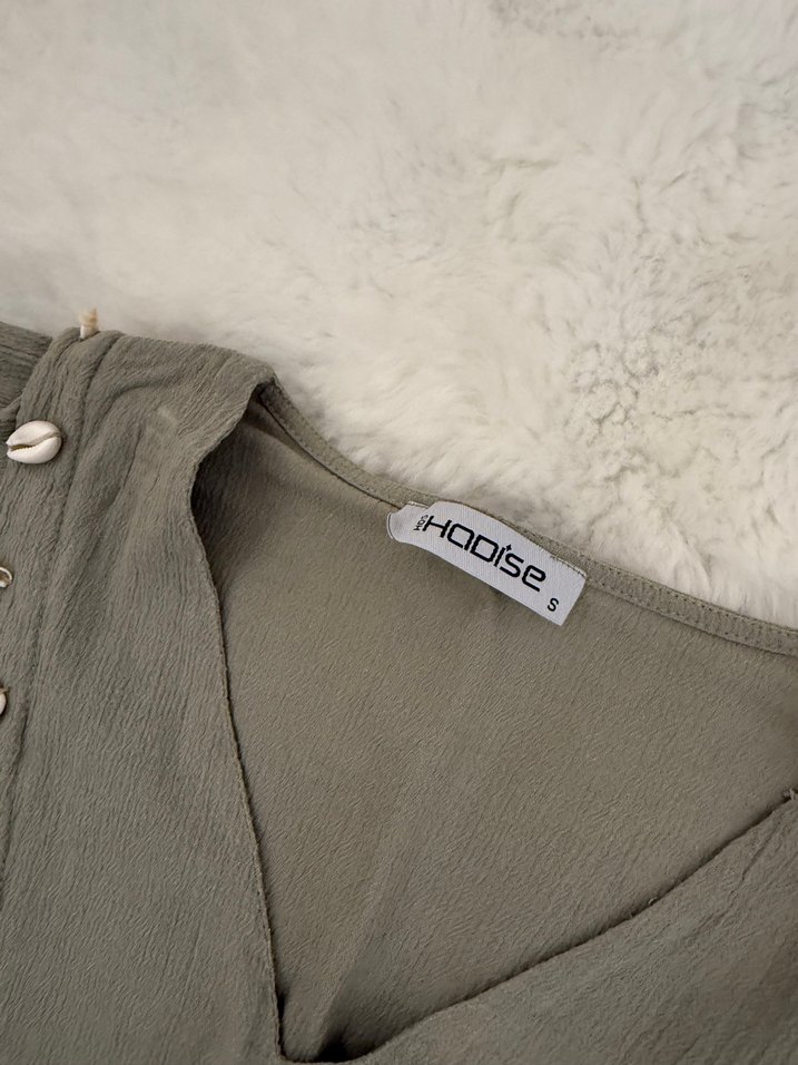 Kadın Gri Polar Yarım Fermuarlı Sweatshirt - Görsel 5