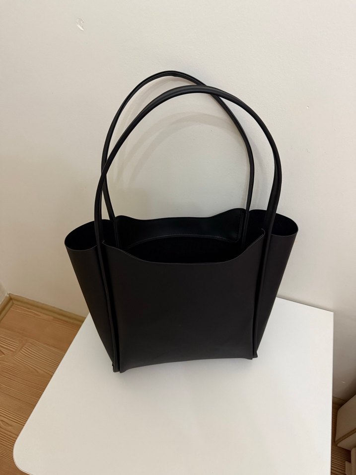 Siyah Deri Minimalist Kadın Çanta - Görsel 2