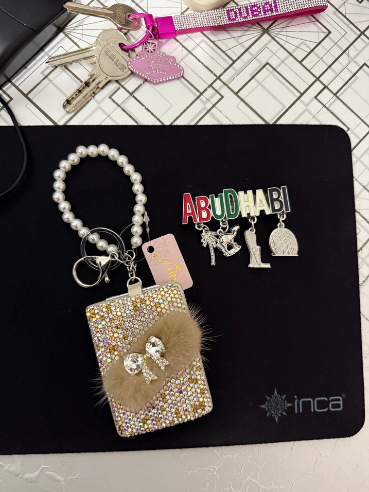 Işıltılı Bohem Kadın Anahtarlık - Görsel 3