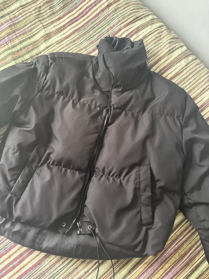 Kadın Siyah Midi Kışlık Mont - Görsel 3