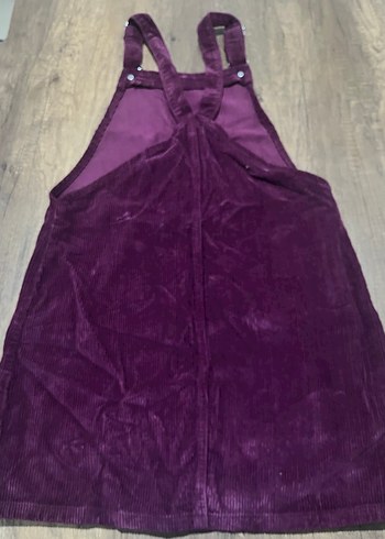 Bordo Kadife Kısa Askılı Elbise - Görsel 3