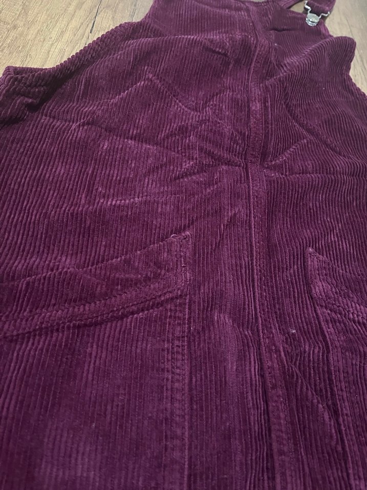 Bordo Kadife Kısa Askılı Elbise - Görsel 2