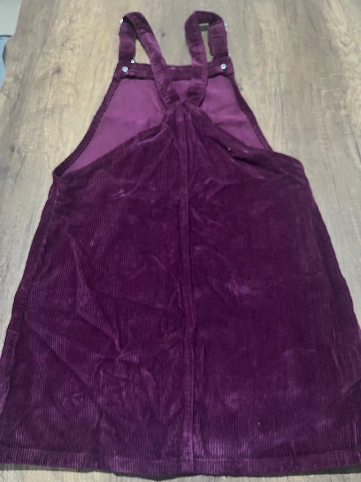 Bordo Kadife Kısa Askılı Elbise - Görsel 3