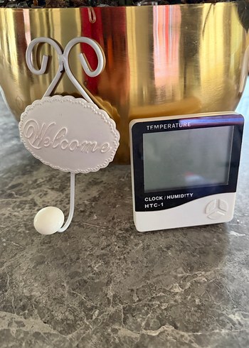 Gri Dijital Termometre ve Nem Ölçer /Mudo Askı - Görsel 8