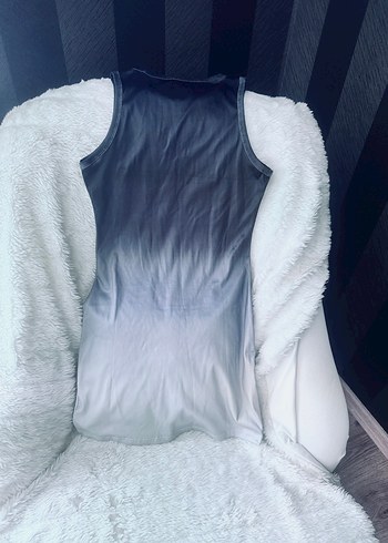 Diğer Siyah Gri Baskılı Spor Mini Elbise