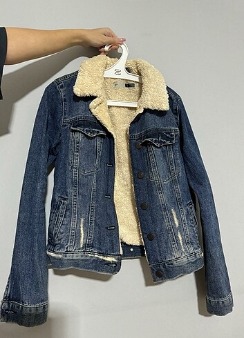 Topshop içi kürklü kot ceket