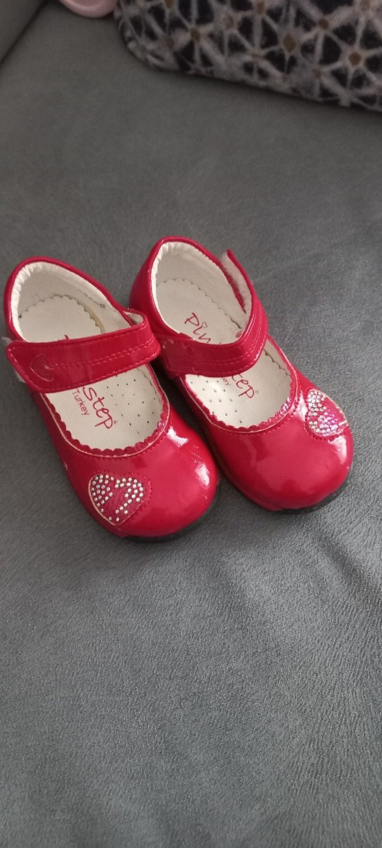 Kız Çocuk Kırmızı Tokalı Babet - Görsel 2