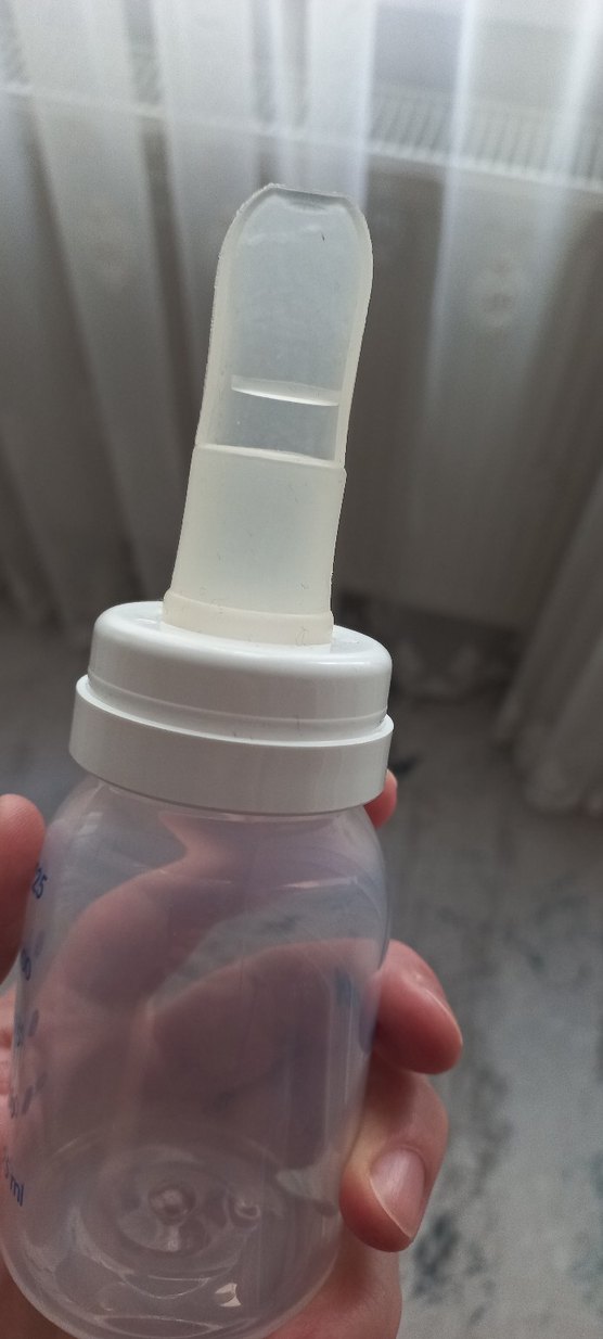 Beyaz Bebek Biberonu 125ml. Kaşık biberon. - Görsel 2