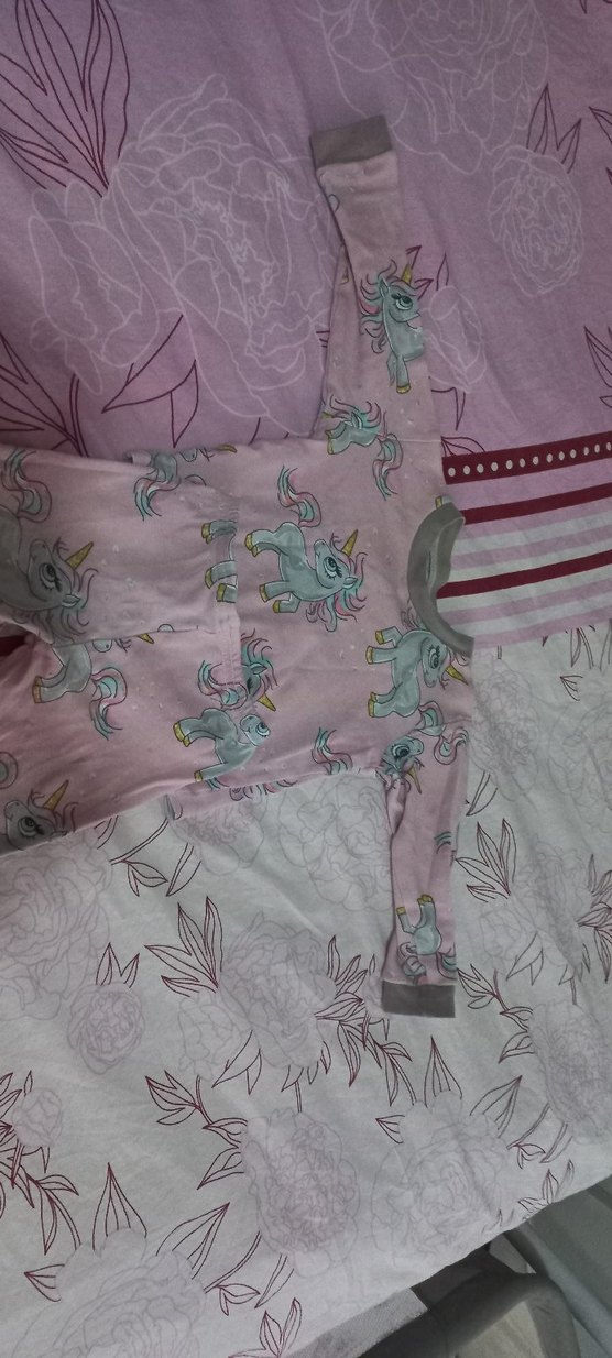 Unicorn Desenli Kız Çocuk Pijama Takımı - Görsel 2