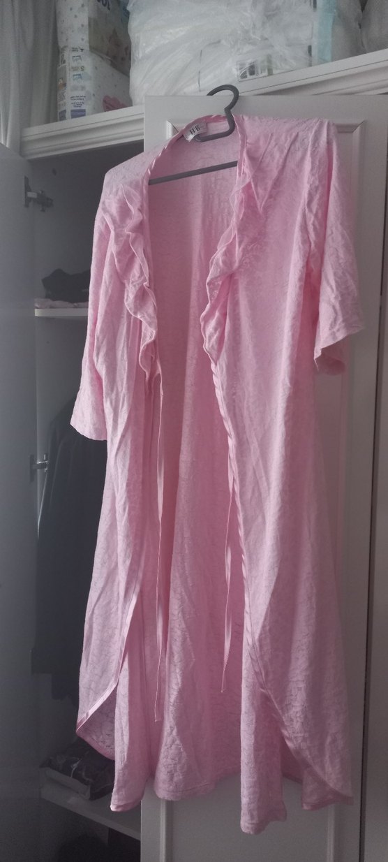 Pembe Midi Bohem Kadın Sabahlık - Görsel 3