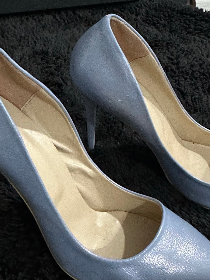 Bebe mavi inci topuk topuklu ayakkabı - Görsel 3