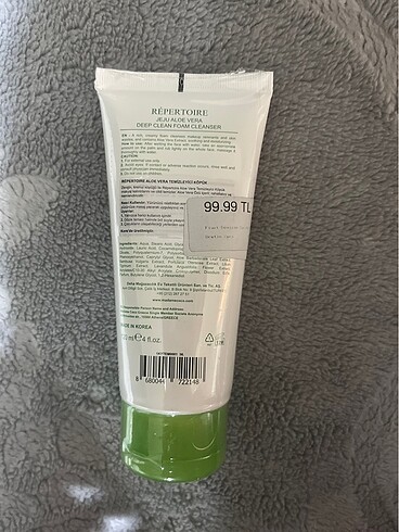 Diğer Repertoire aloe vera deep clean foam cleanser