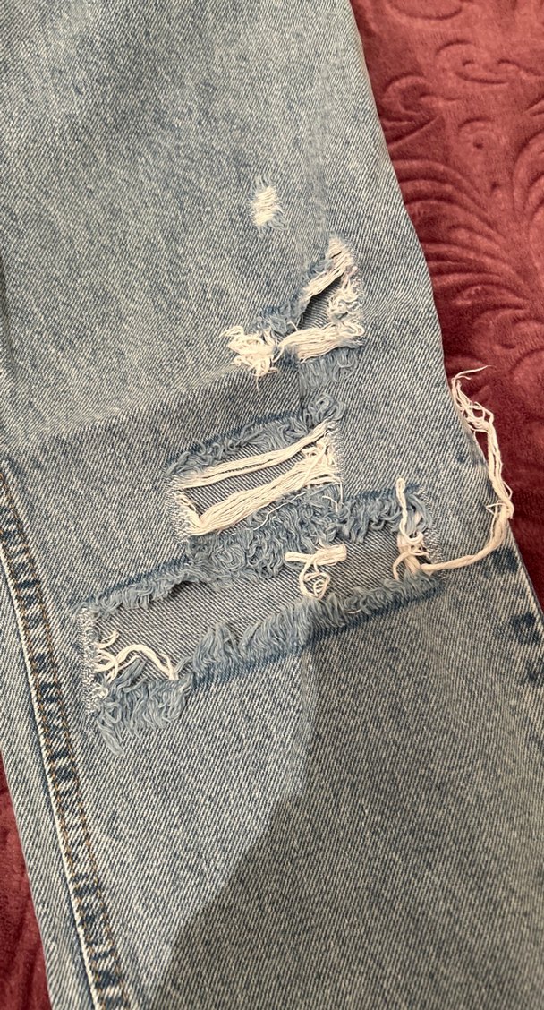 Kot Bol Kesim Kadın Midi Kot Pantolon - Görsel 2