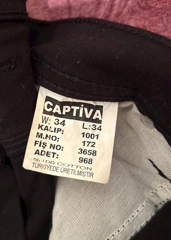 Düğmeli Siyah Kadın Kumaş Pantolon - Görsel 2