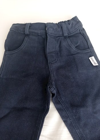 Lacivert Erkek Çocuk Düz Denim Pantolon - Görsel 2