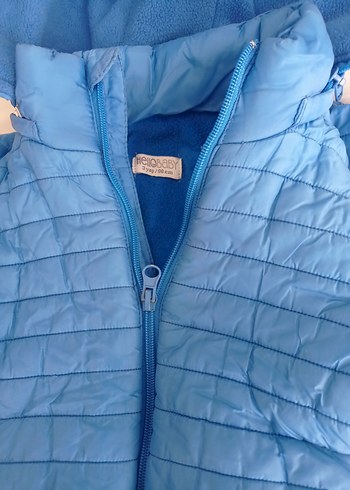 Mavi Kapüşonlu Erkek Çocuk Mont - Görsel 3