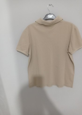 Bej Kısa Kollu Polo Tişört - Görsel 3