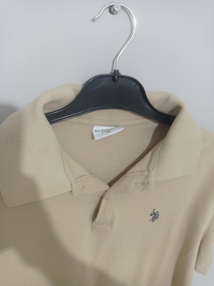 Bej Kısa Kollu Polo Tişört - Görsel 2