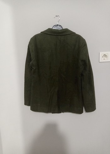 Düğmeli Haki Süet Erkek Ceket - Görsel 3