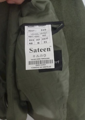 Düğmeli Haki Süet Erkek Ceket - Görsel 5