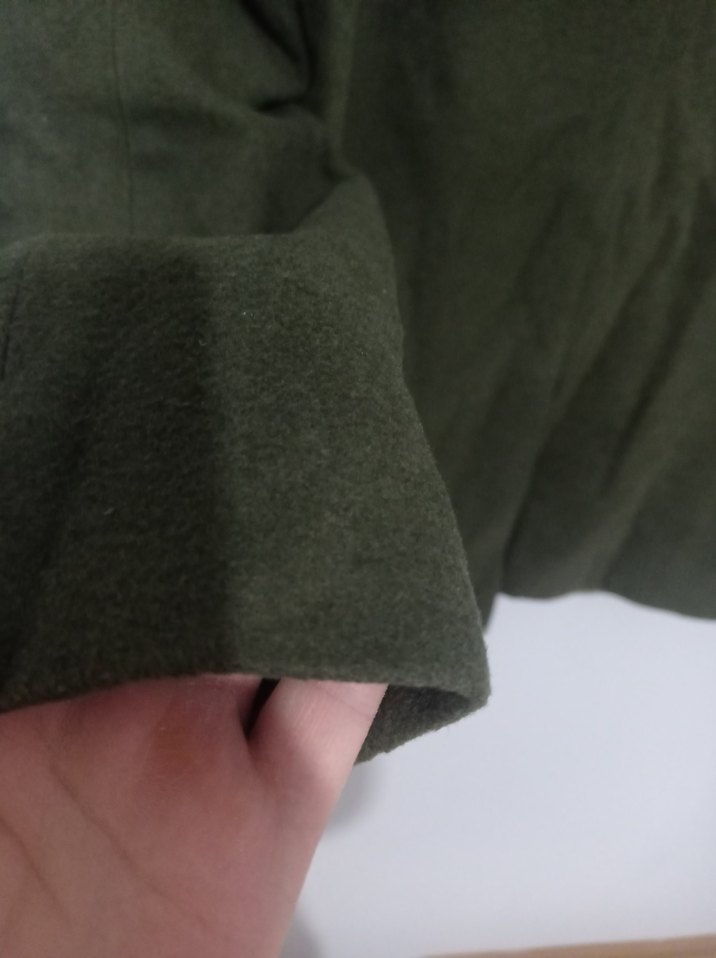 Düğmeli Haki Süet Erkek Ceket - Görsel 4